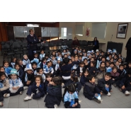 Festejos por el Día de la Bandera con los niños de Jardín